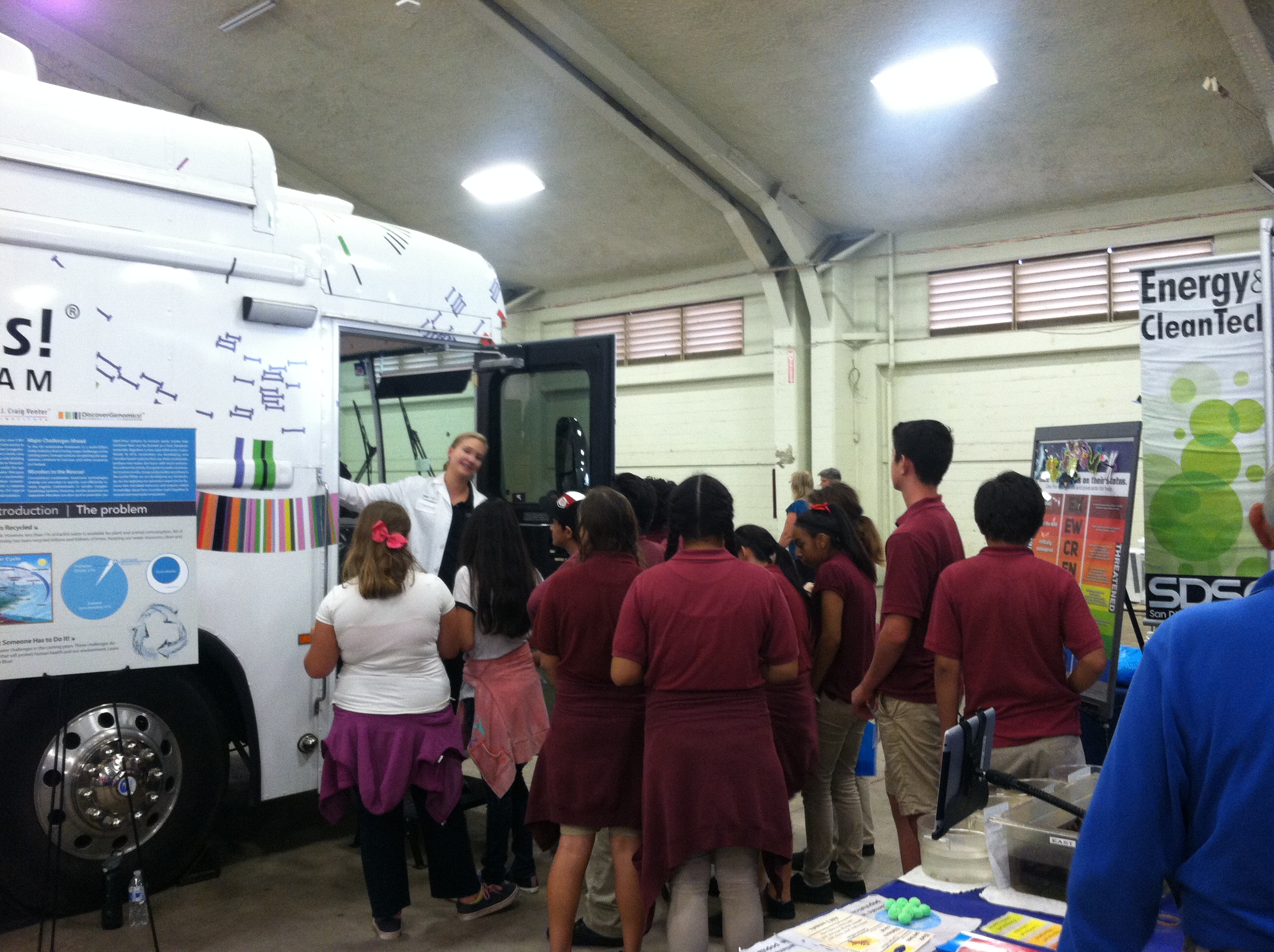 JCVI's Dr. Orianna Bretschger greet the public at the San Diego High Tech Fair 2015