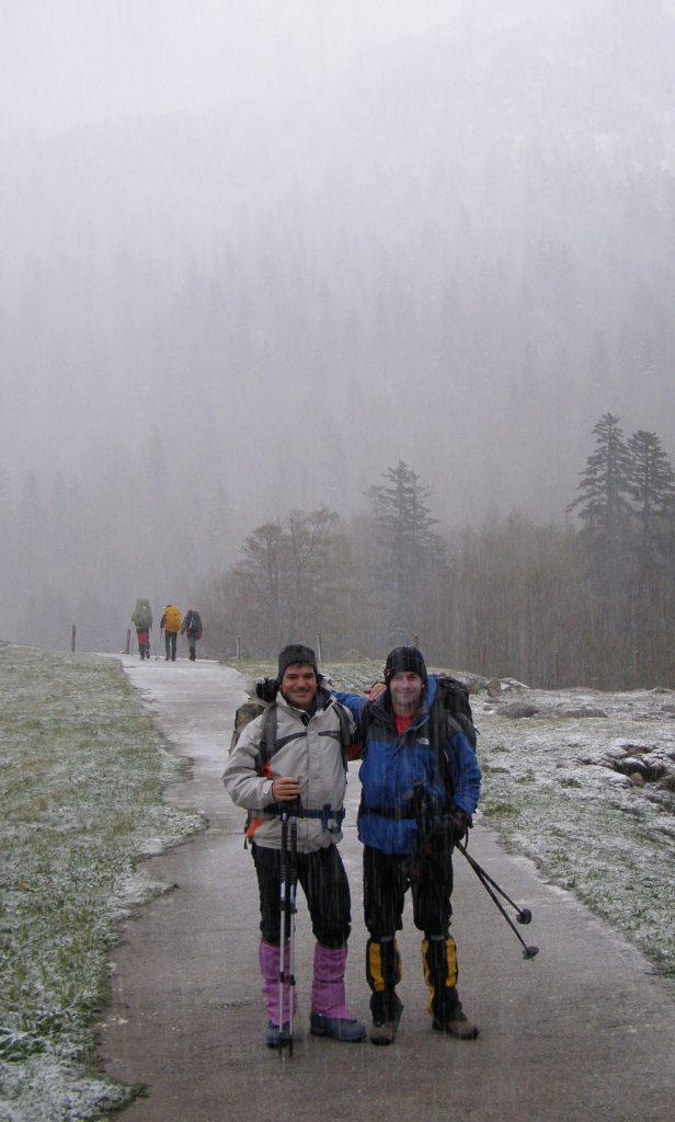 Chris and Emilio about to set out on the hike for water!